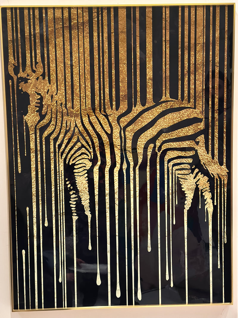 Abstract Glittering Zebra Poster