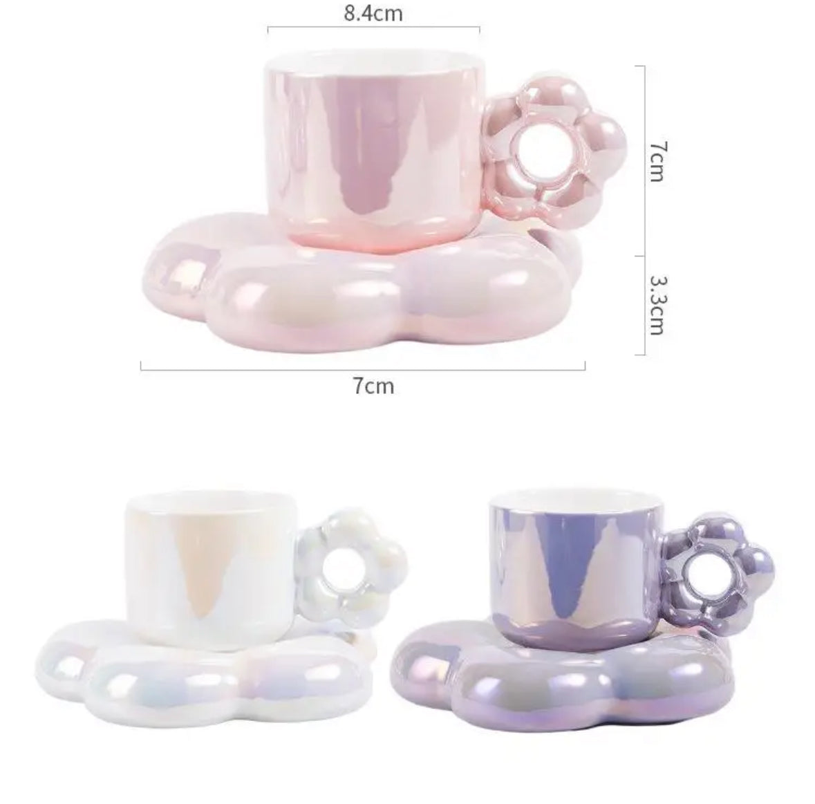 Luxury Glazed Flower Tea Mug