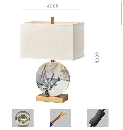 Marble Disc Table Lamp