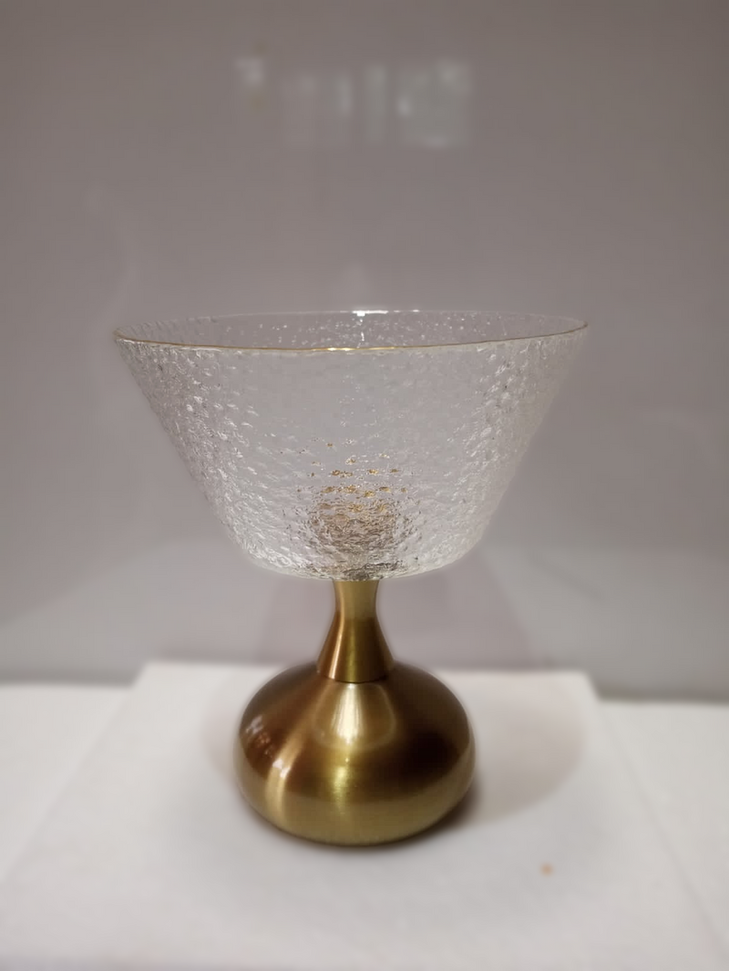 Glass & Brass Nut Bowl