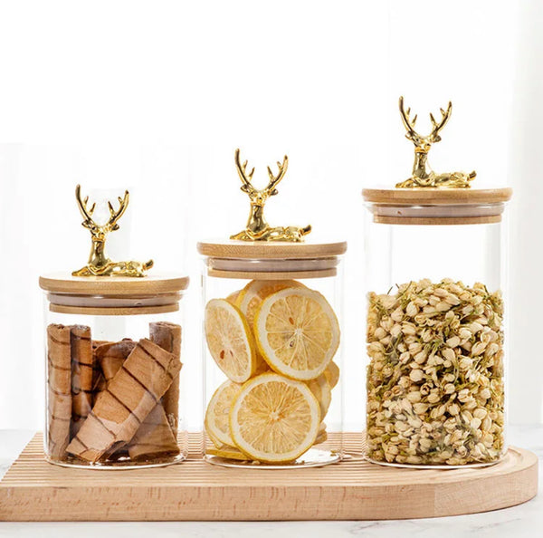 Golden Bambi Jar Set