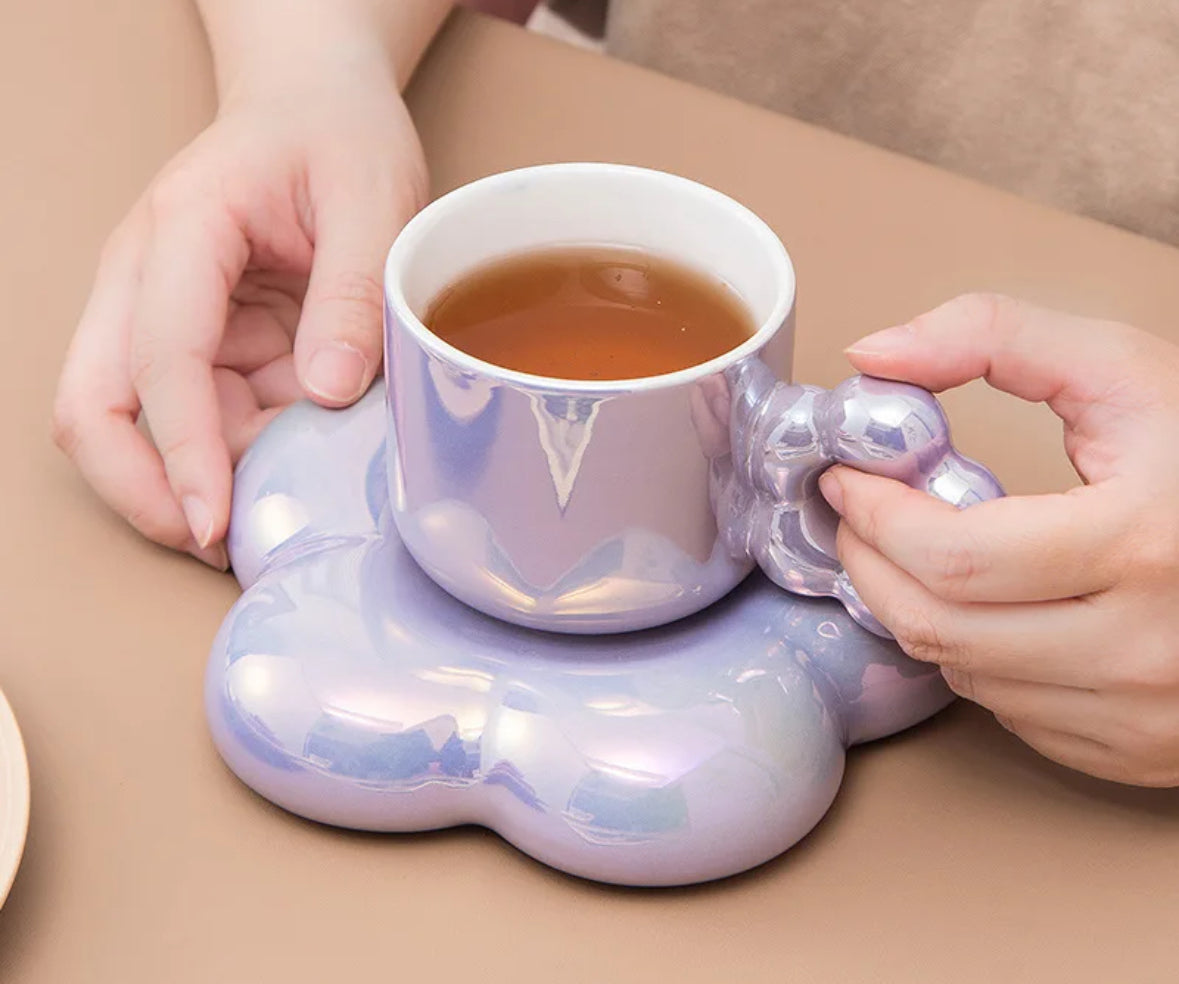 Luxury Glazed Flower Tea Mug