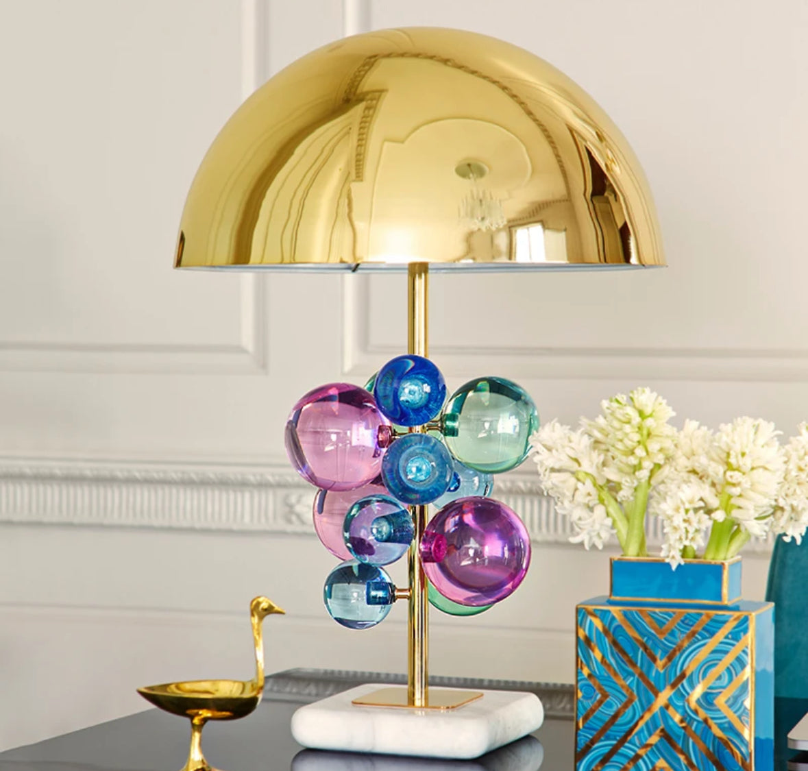 Jhonathen Adler Crystal Table Lamp