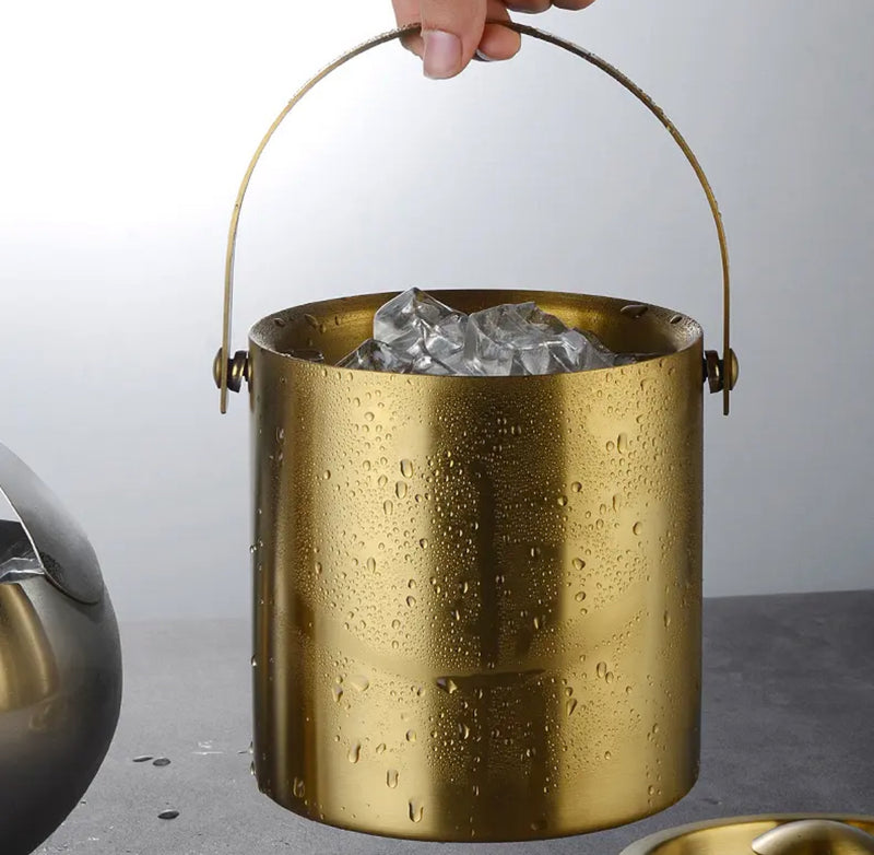 Stainless steel ice bucket