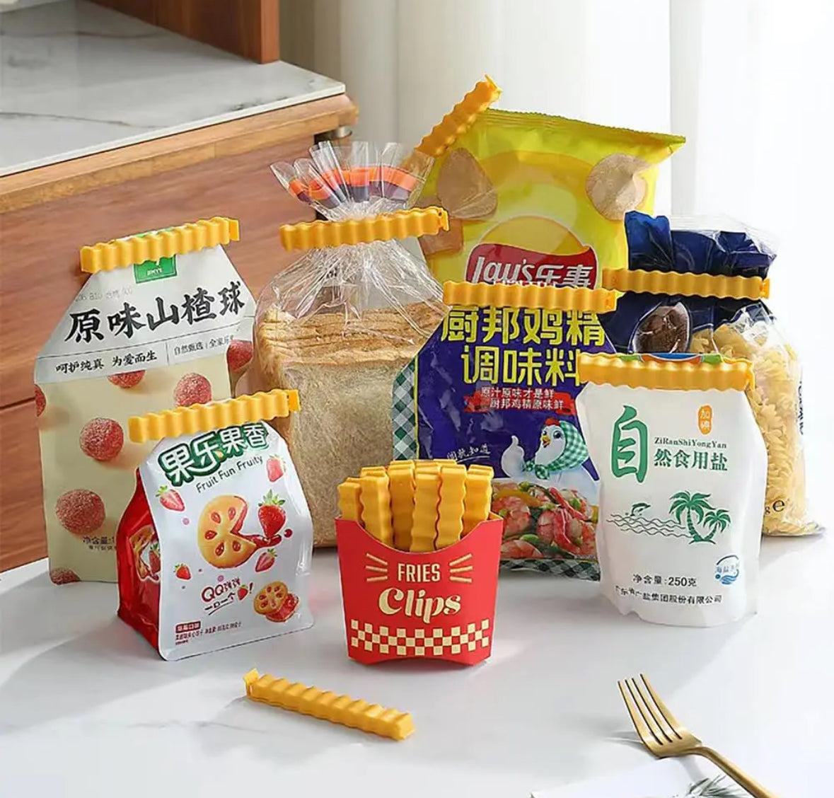 6 pcs food bag chip clips