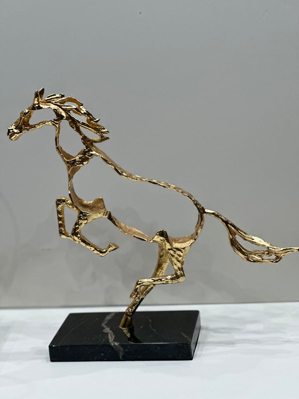 Racing Brass Horse