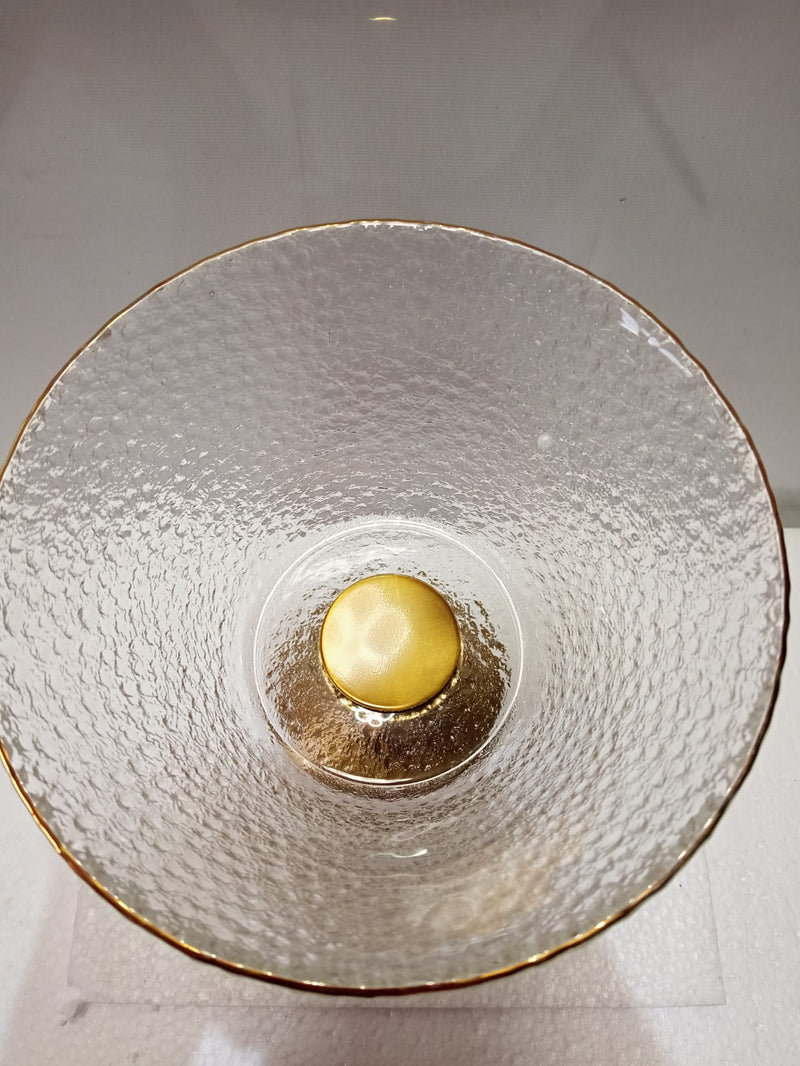 Glass & Brass Nut Bowl