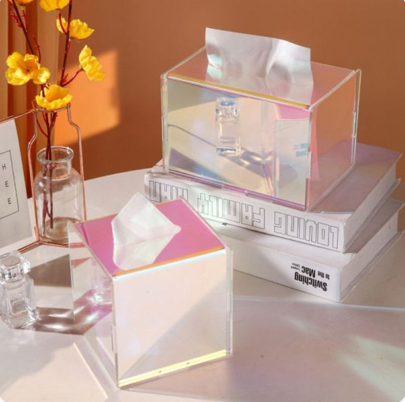 Acrylic Iridescent Tissue Box