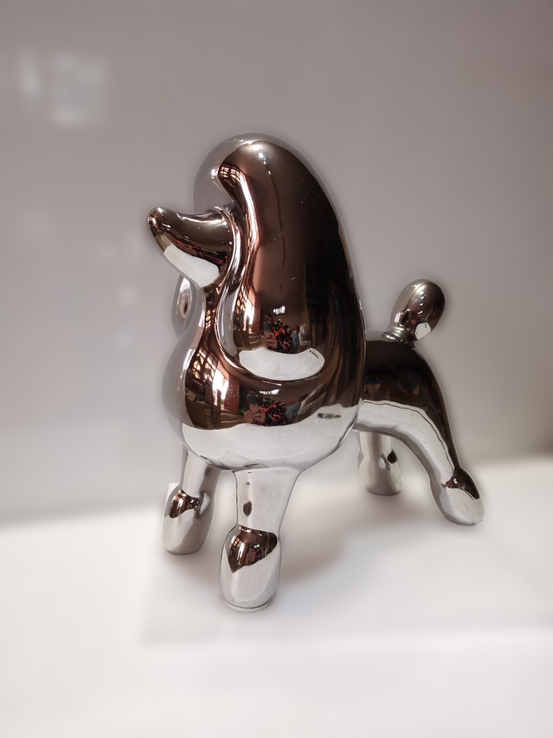 Maritta Silver Poodle Figure