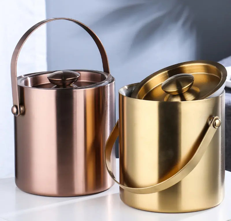 Stainless steel ice bucket