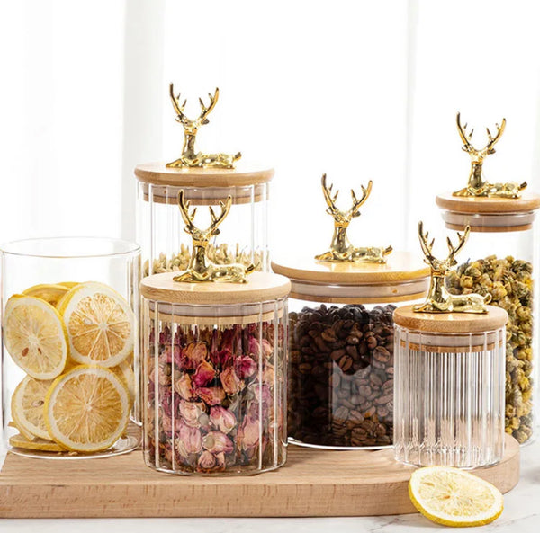 Golden Bambi Jar Set