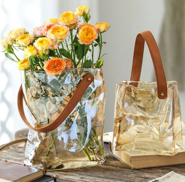 New Handbag Glass Vase Set