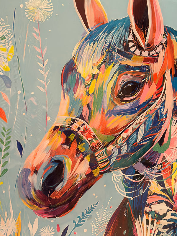 Sandra Colorfull Horse Poster