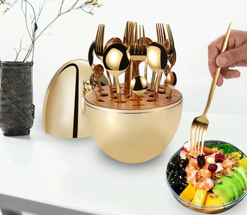 Egg Shaped Cutlery holder