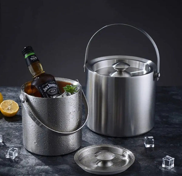 Stainless steel ice bucket