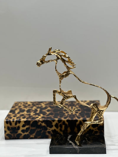 Racing Brass Horse