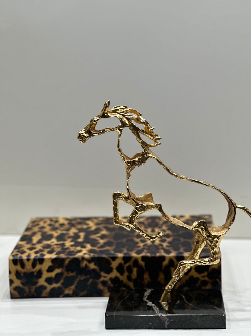 Racing Brass Horse