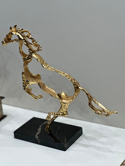 Racing Brass Horse