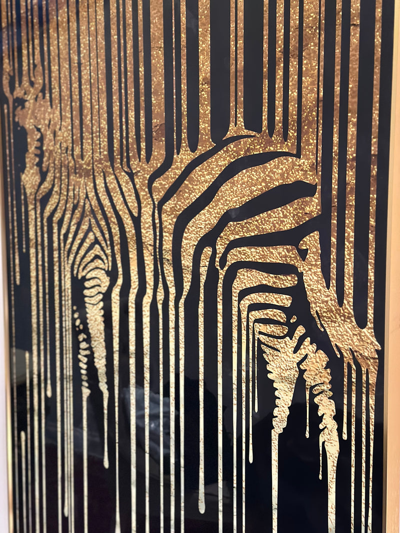 Abstract Glittering Zebra Poster