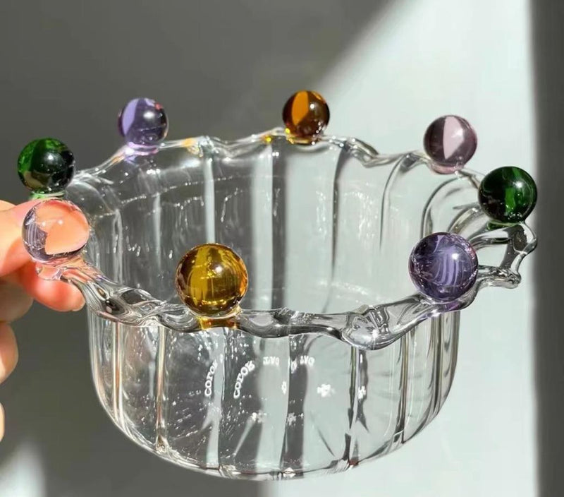 Crown Shaped Glass Bowl