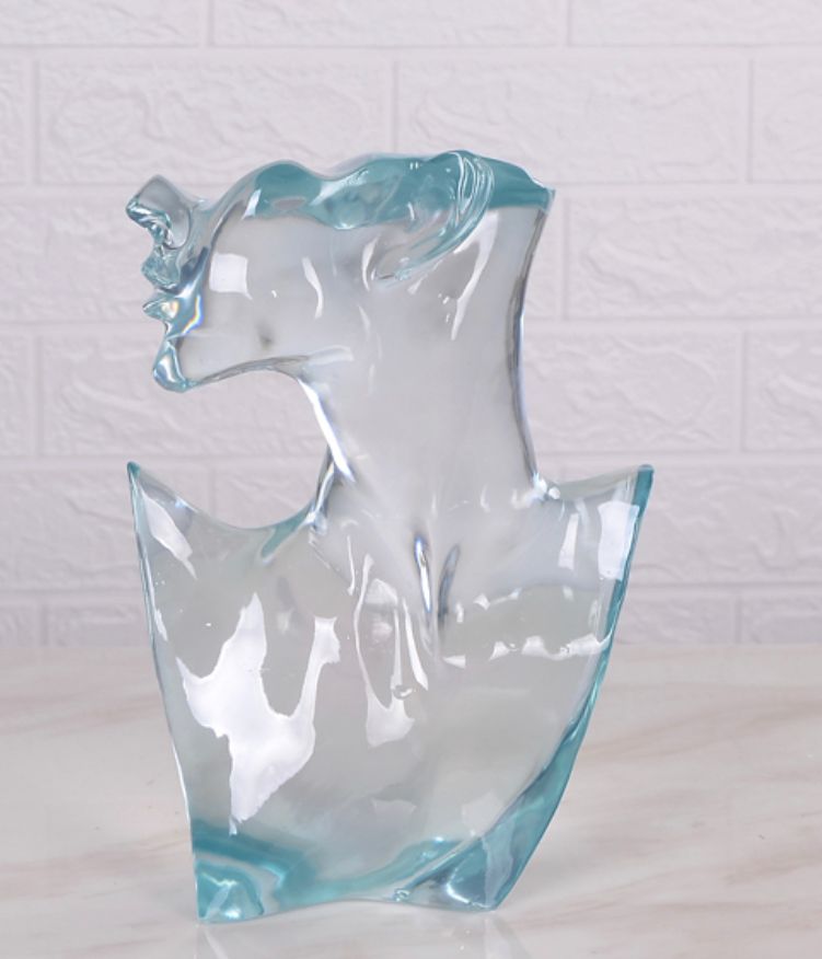 Aqua Acrylic Woman Statue