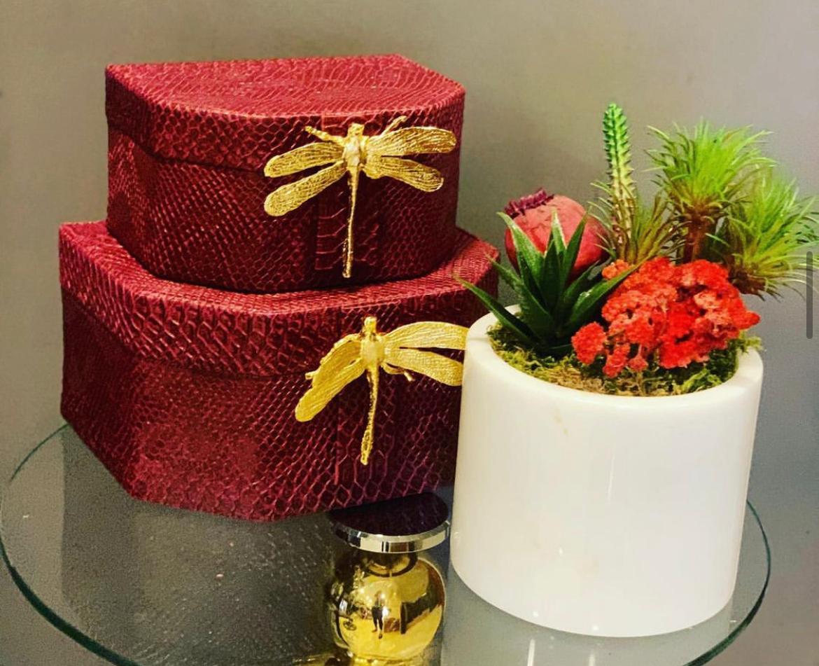 Golden Dragonfly Rustic Boxes